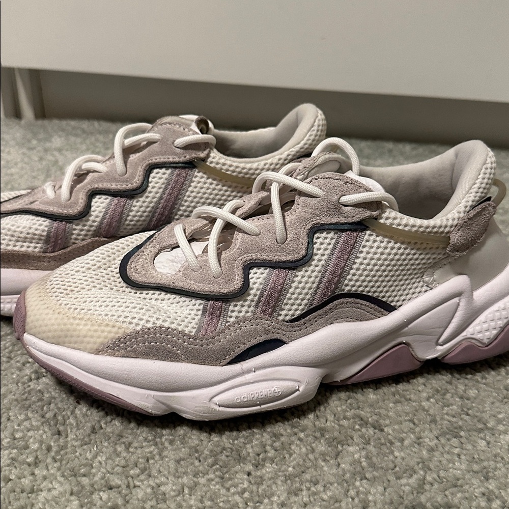 Adidas Ozweego Women's Cream and Pink Sneakers